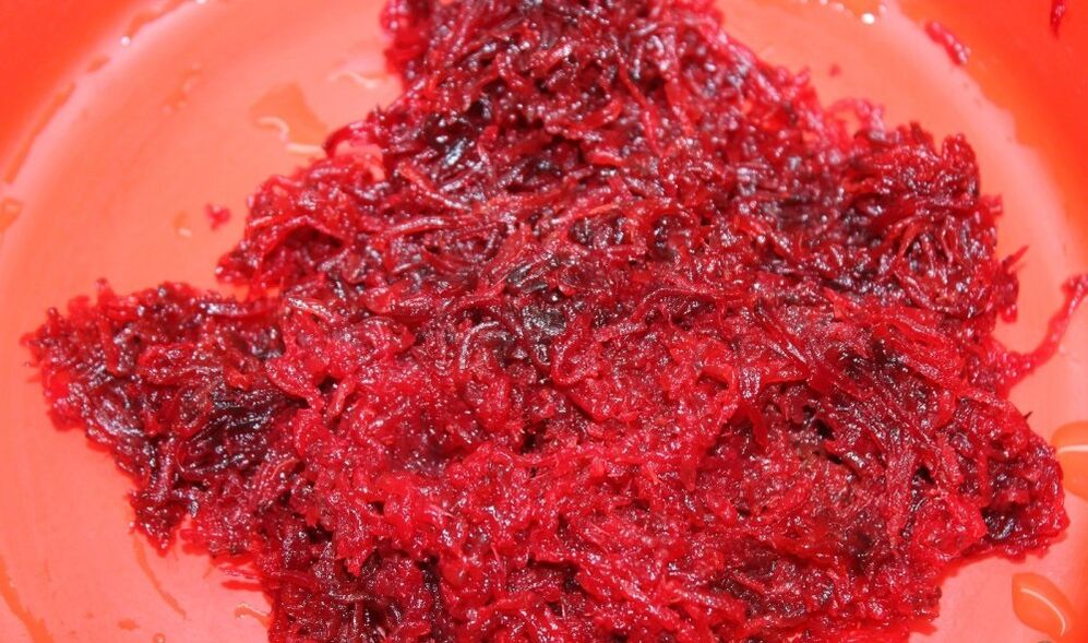 grated beets from parasites in the body
